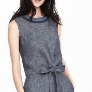 Timo Weiland x Banana Republic linen tie front top